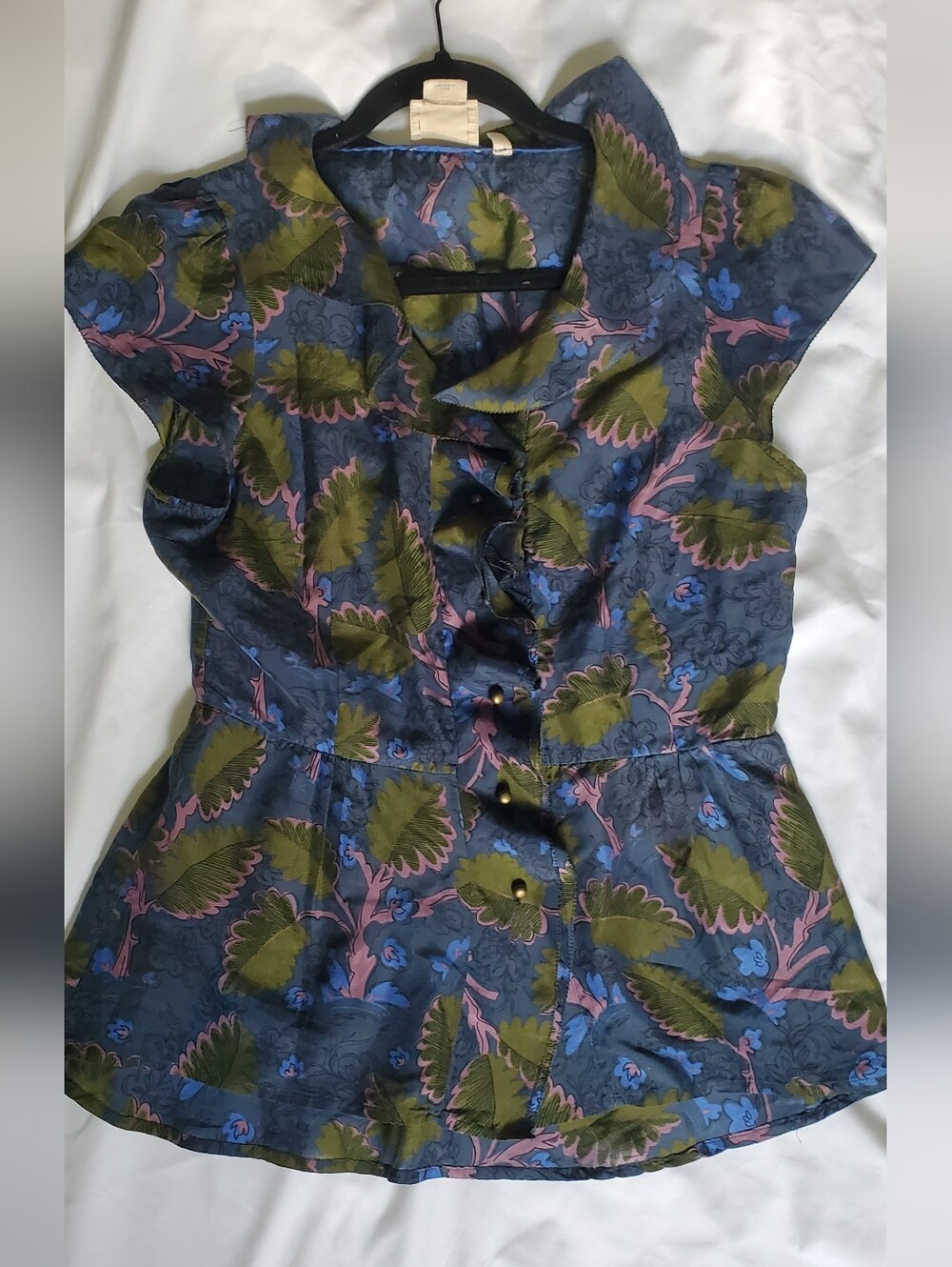 Anthropologie Vanessa And Virginia UK12 Ruffled Blouse